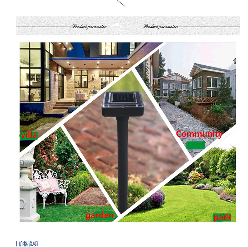 Solcellsdriven orm- och skadedjursavskräckare – ultraljudsenhet för trädgården