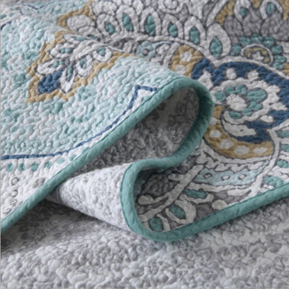 Paisley Aqua Teal Täcke Set