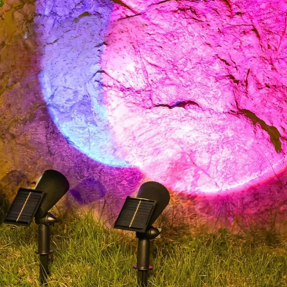 Trädgårdslampa med solenergidriven LED-uppsättning