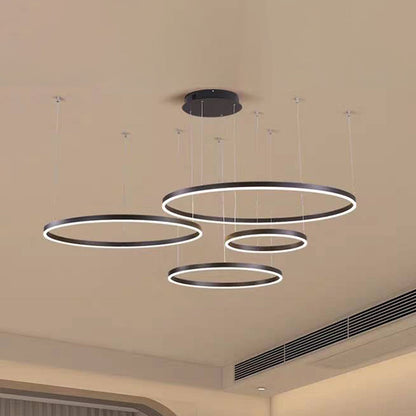 Arisha Modern Stor Hänglampa Vit Metall Sovrum Vardagsrum Tir-Cirkel