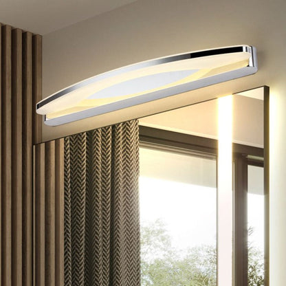 Leigh Modern Minimalistisk Oval LED Vägglampa Krom Sovrum/Badrum Metall Akryl