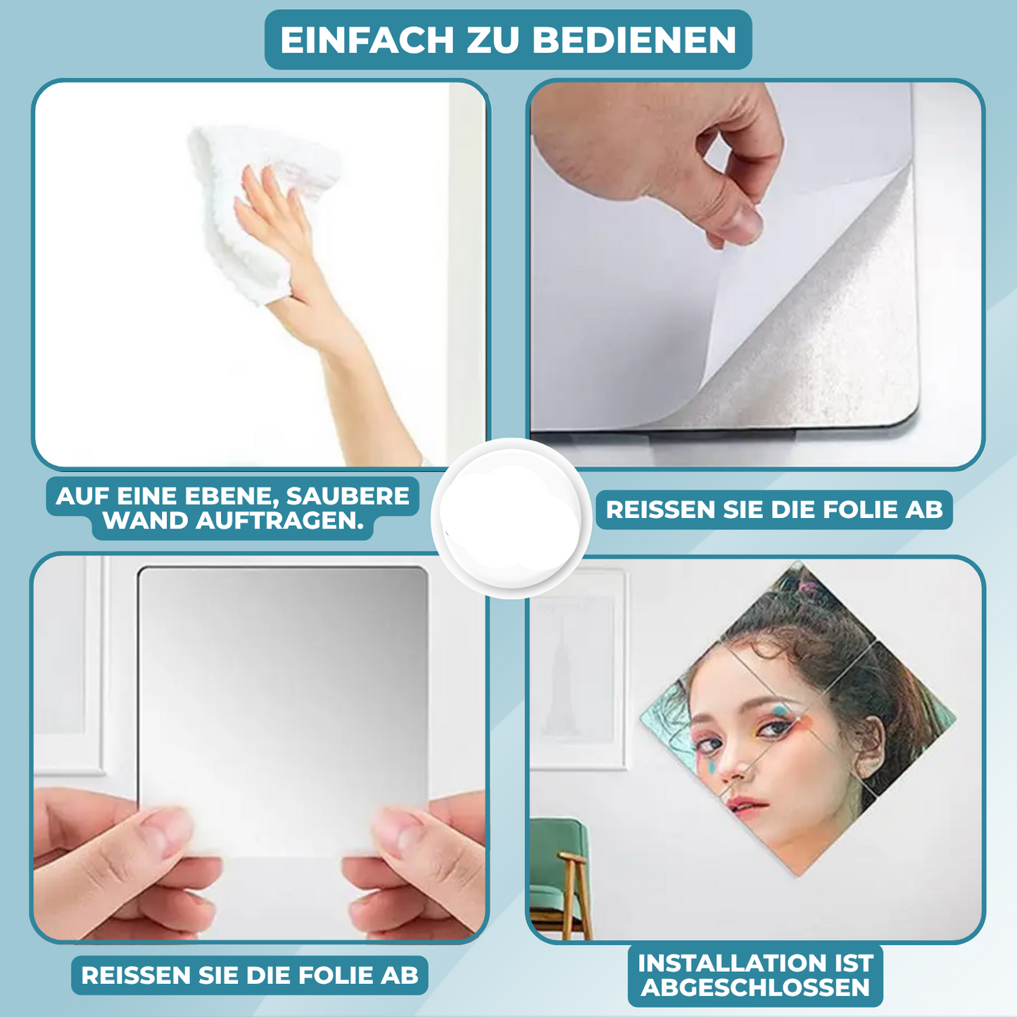 Carvallo – Säkert spegla. Enkelt klistra.