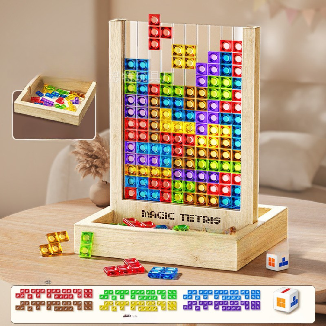 Magisk Trä Tetris Spel