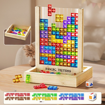 Magisk Trä Tetris Spel