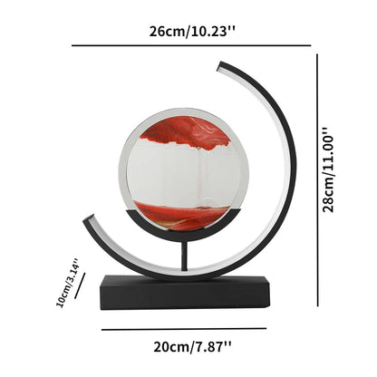 Djuphavs Sandlandskap: Belyst Sandkonst för Fridfull Heminredning
