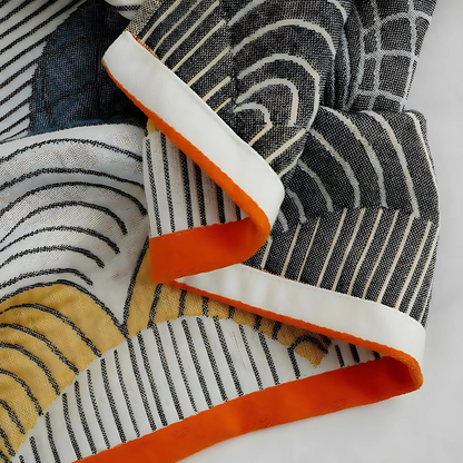 Shell Print Jacquard Bomull Handduk