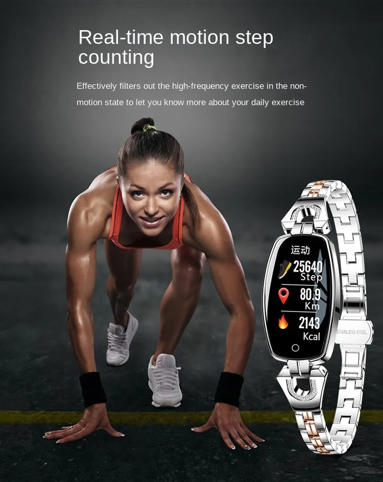 Smart Fitness Watch för kvinnor med armbandstraps