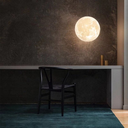 3D Mån Pendel Lampa | Touch Control LED Lampa för Sovrum