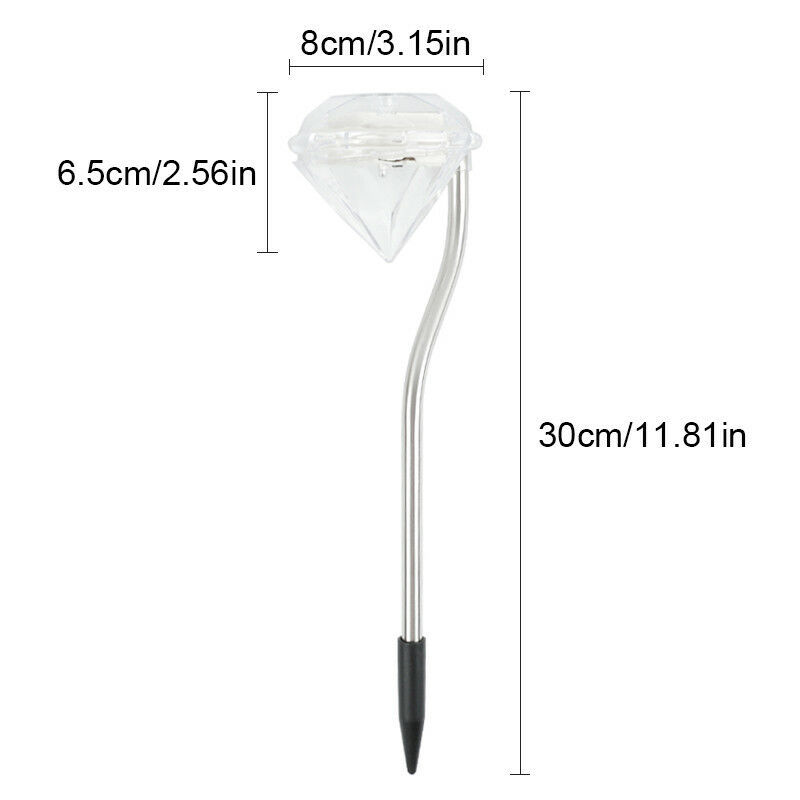 Solarlampa i diamantform - LED-lampor för utomhusbruk för dekoration och belysning