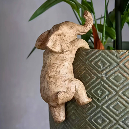 Unik Elefant Klättrande Skulptur