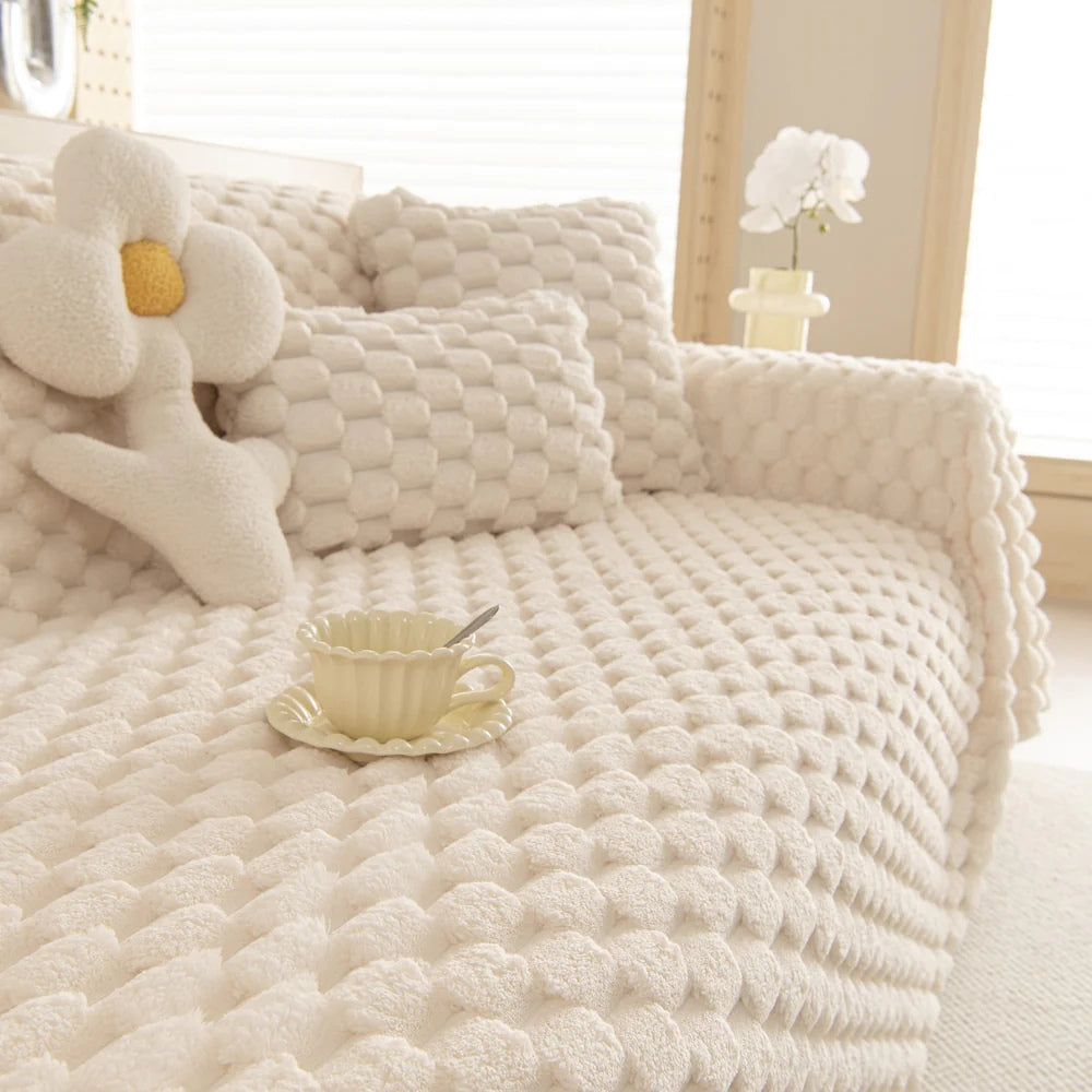 Tuftad Kanin Fusk Sofföverdrag