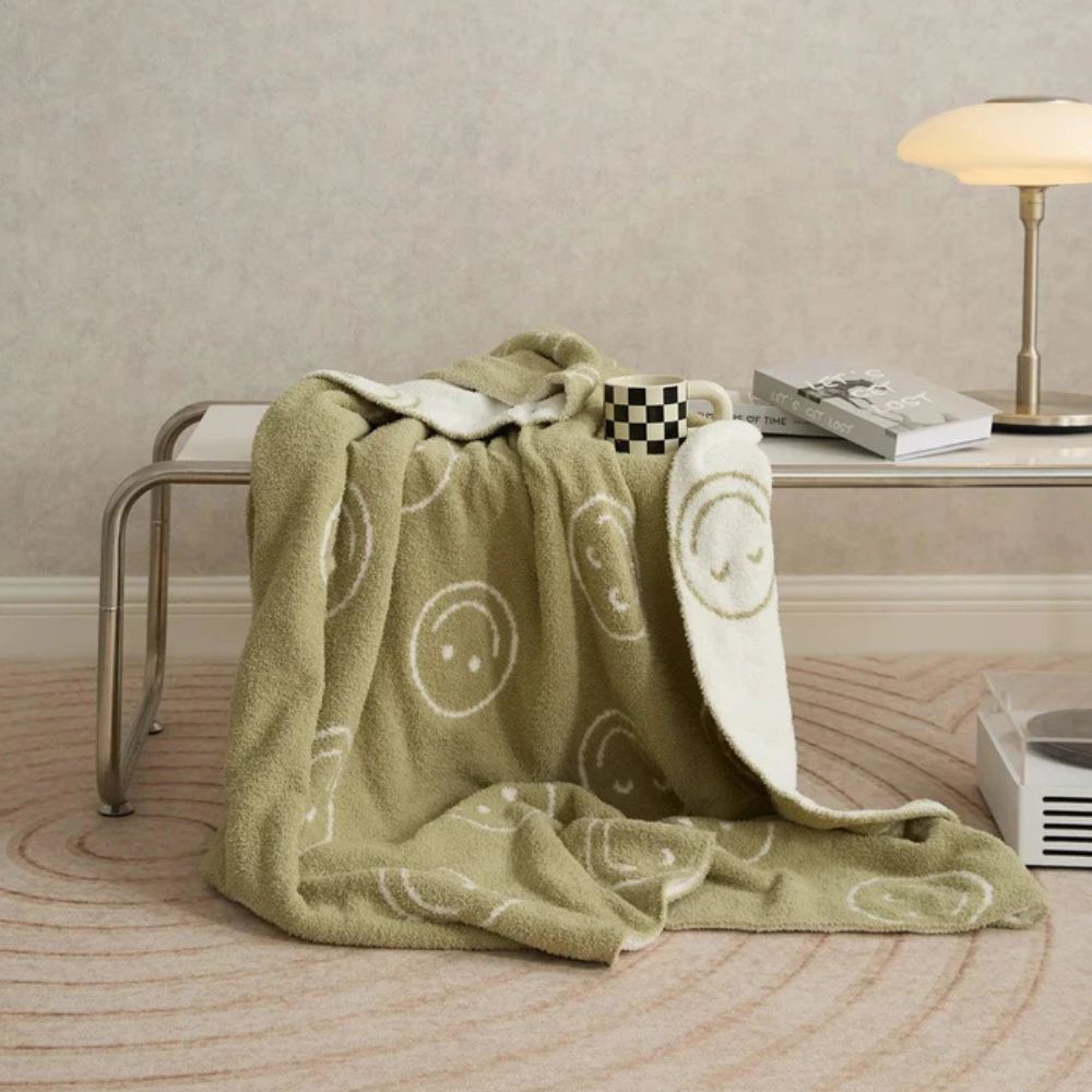 Smiley Face Plush Blanket