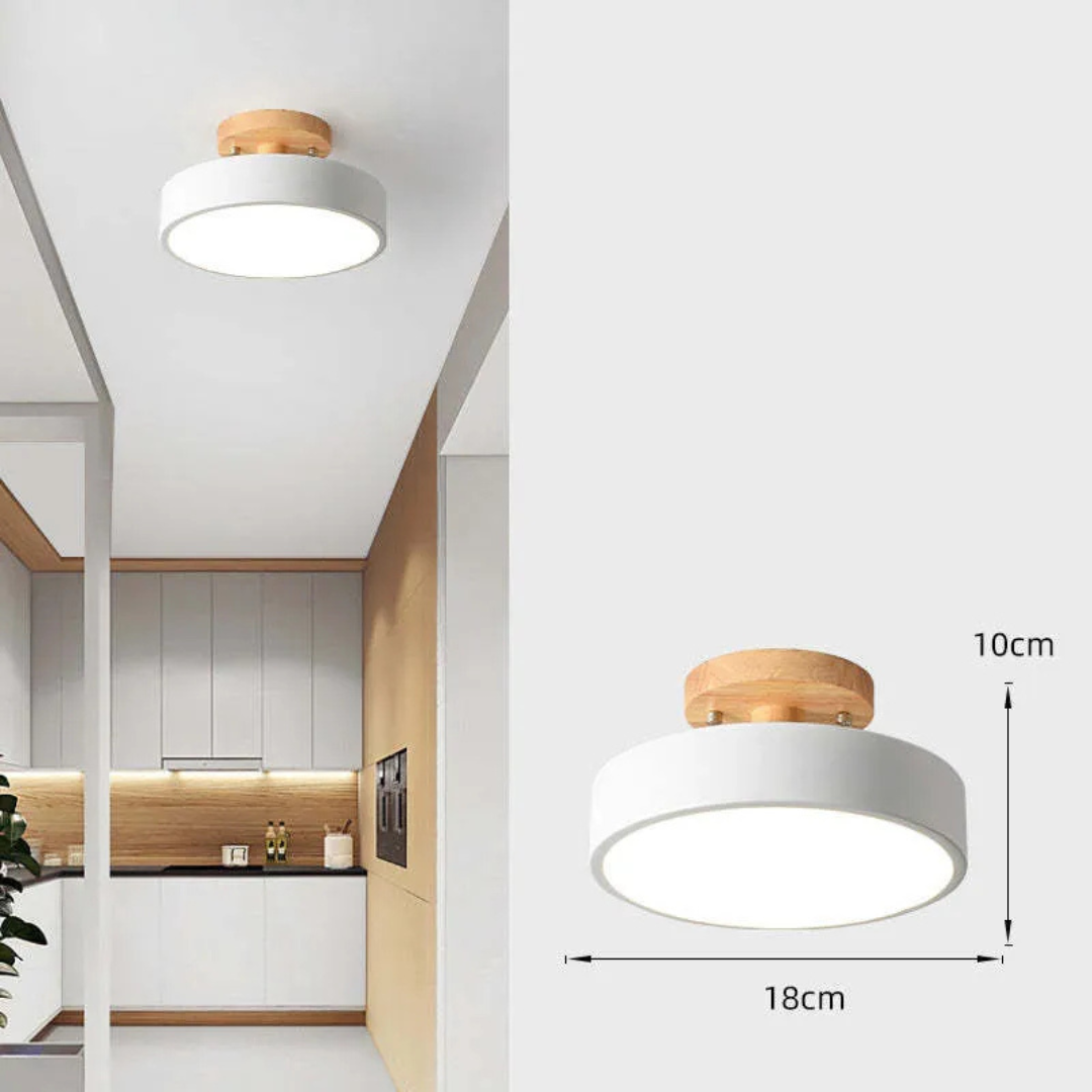Illumine Halo | Taklampa av trä med integrerad LED i minimalistisk stil