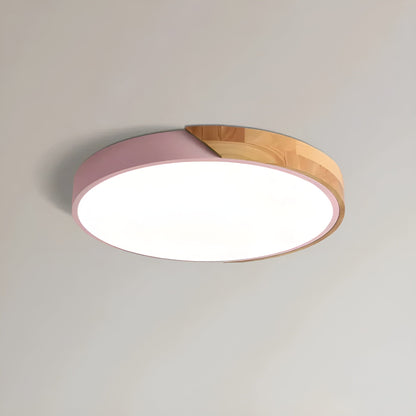 LED-taklampa i trä – Skandinavisk design | Varmt ljus för vardagsrum