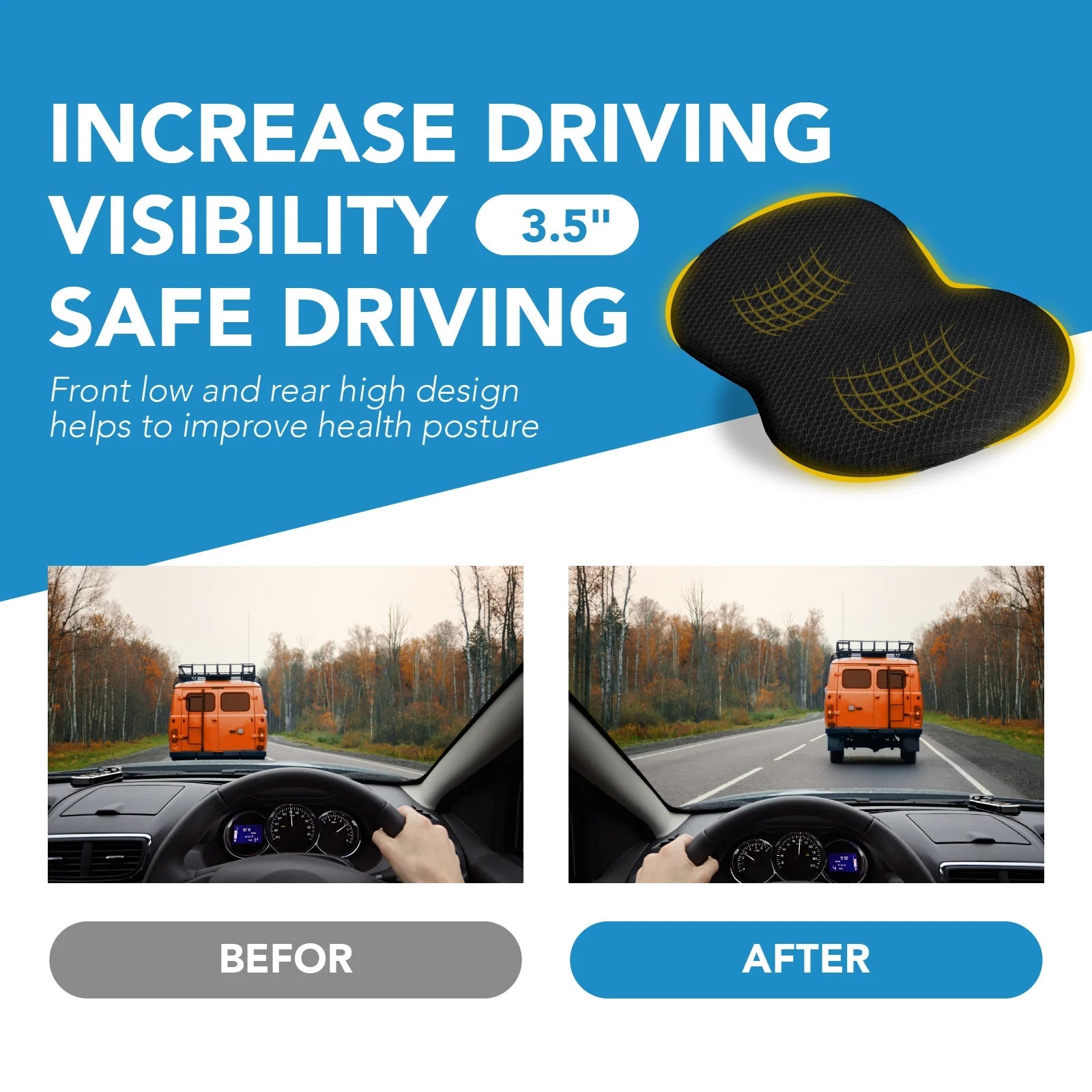 Bilbälteskudde för vuxna