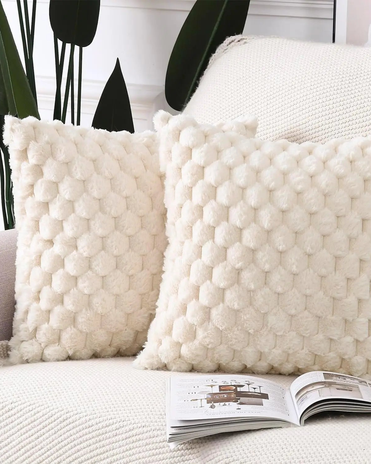 Carvallo – Lyxig Plysch Dekorativ Kudde med Lush Textur för Elegant Komfort