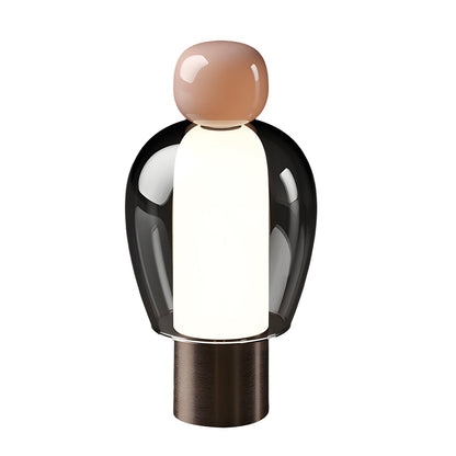 Easy Peasy - Klar glas uppladdningsbar batteri bordslampa med LED steglös dimning