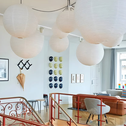Hängelampa av rispapper – Dekorativ japansk stil för vardagsrum