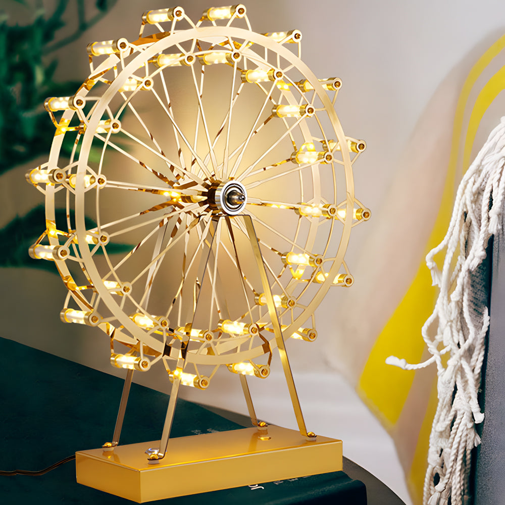 LumiCircus - Guld Rad Bordslampa med LED och Touch