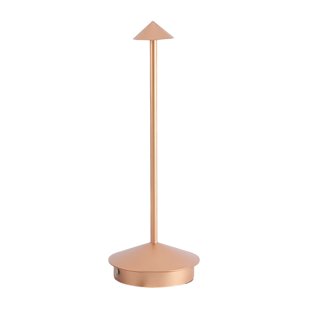 LuminZen - Modern Bollarformad Skrivbordslampa med RGB Färgförändring och Trådlös Laddning