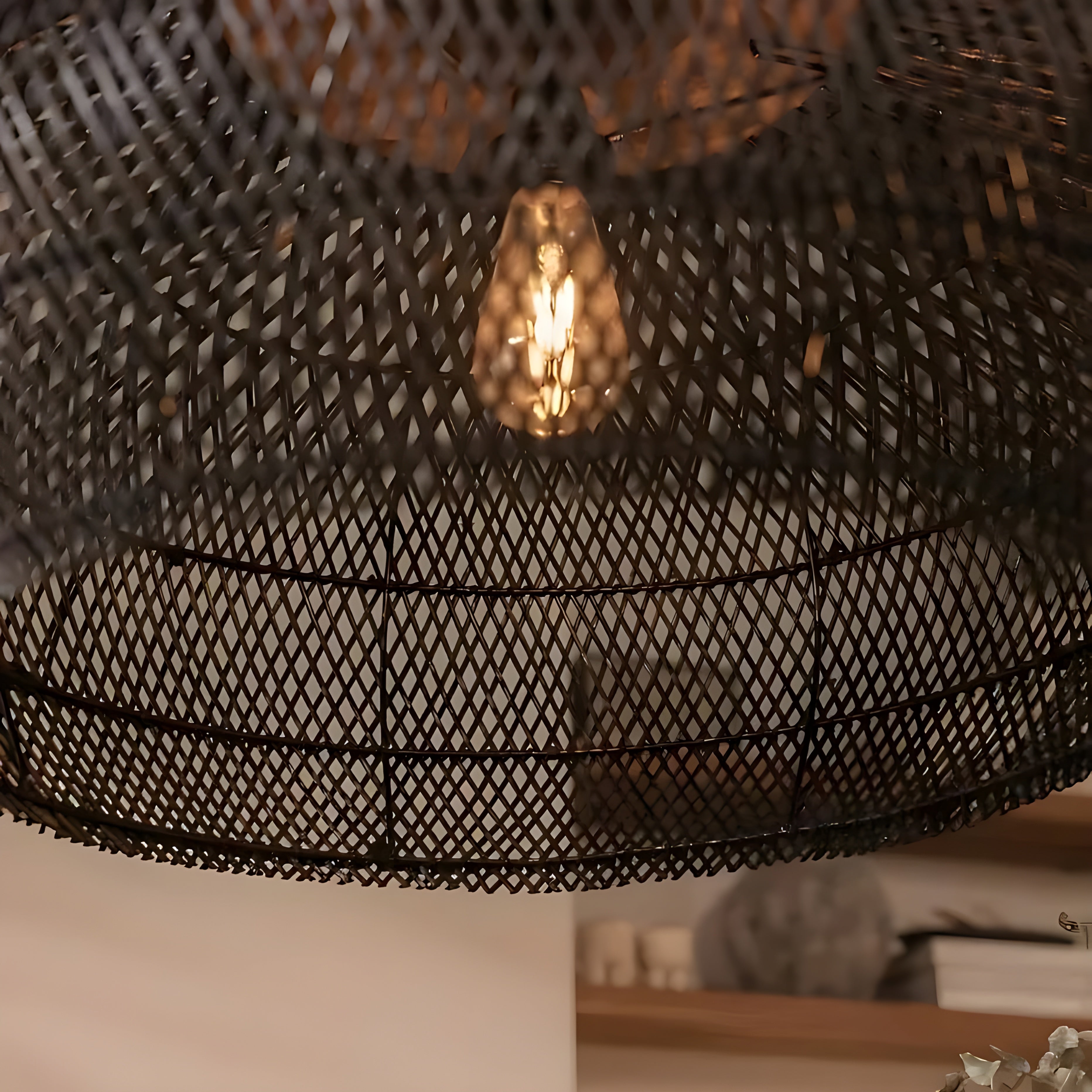 BistroBeam Light - Modern Rattan- taklampa