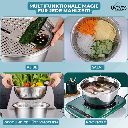 Carvallo - 6-i-1-bassäng i rostfritt stål