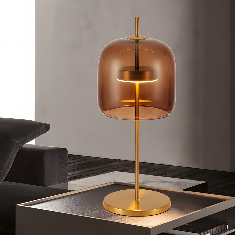 LumiLux - Mystisk Glasbordslampa för en Varm Atmosfär
