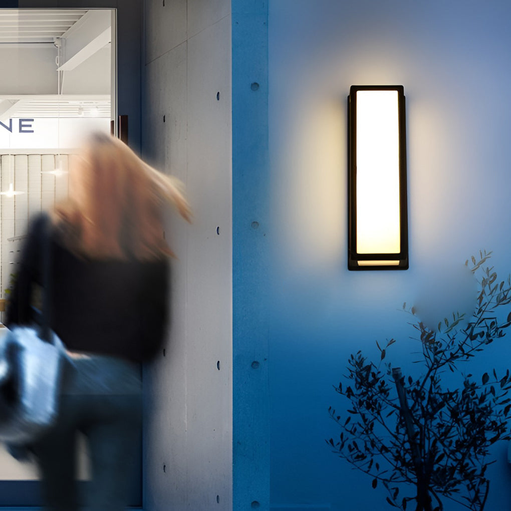 Utomhus vägglampa svart aluminium lyktstolpe