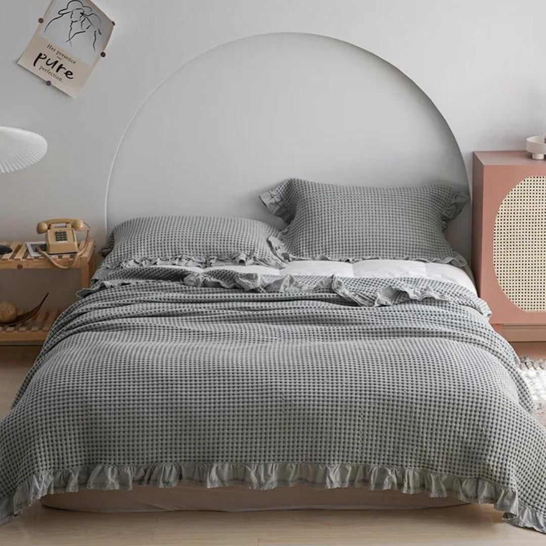 Olivia Waffle Kastanjefilt