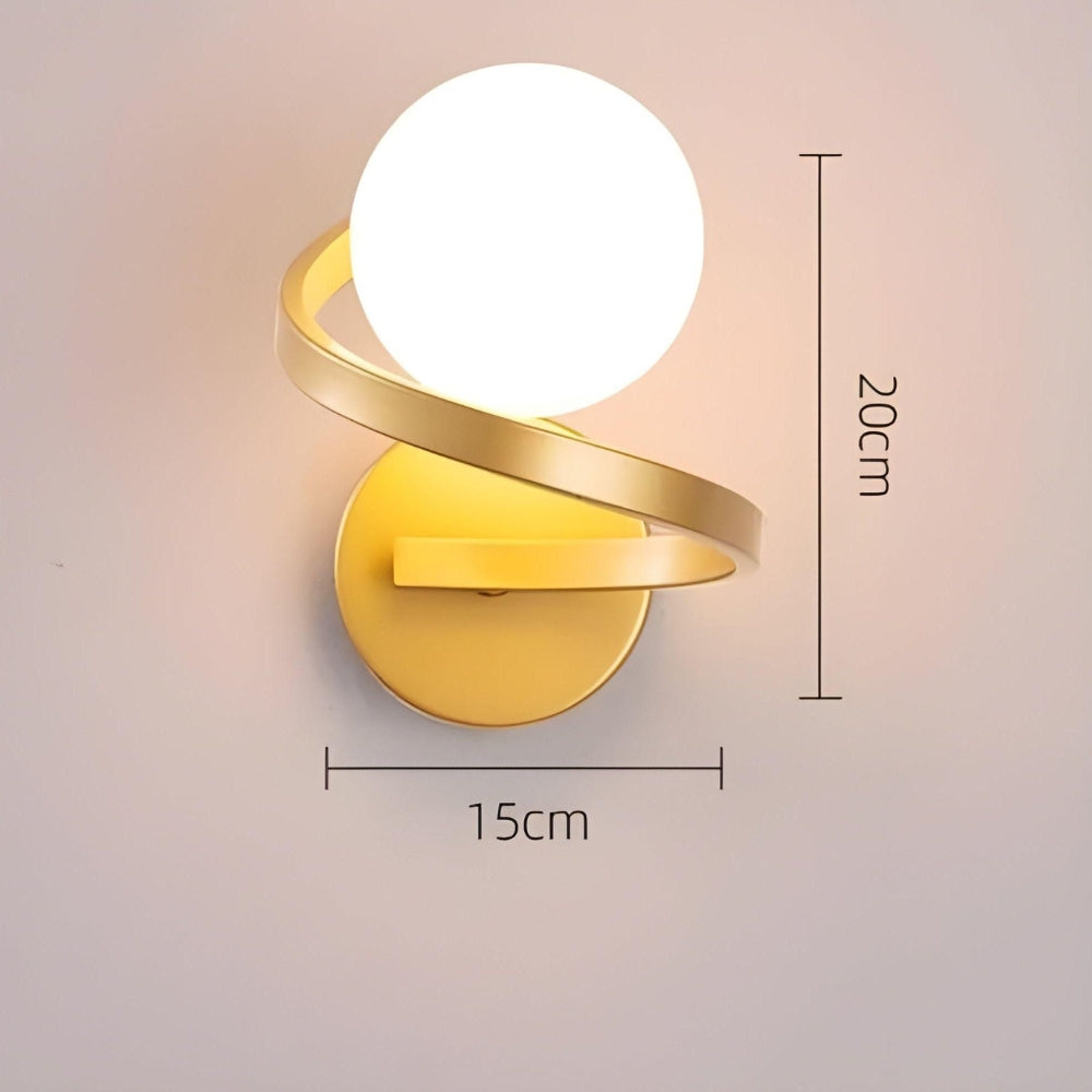 NordicGlow – Spiralvägglampa med modern LED och stilren spiraldesign för moderna rum