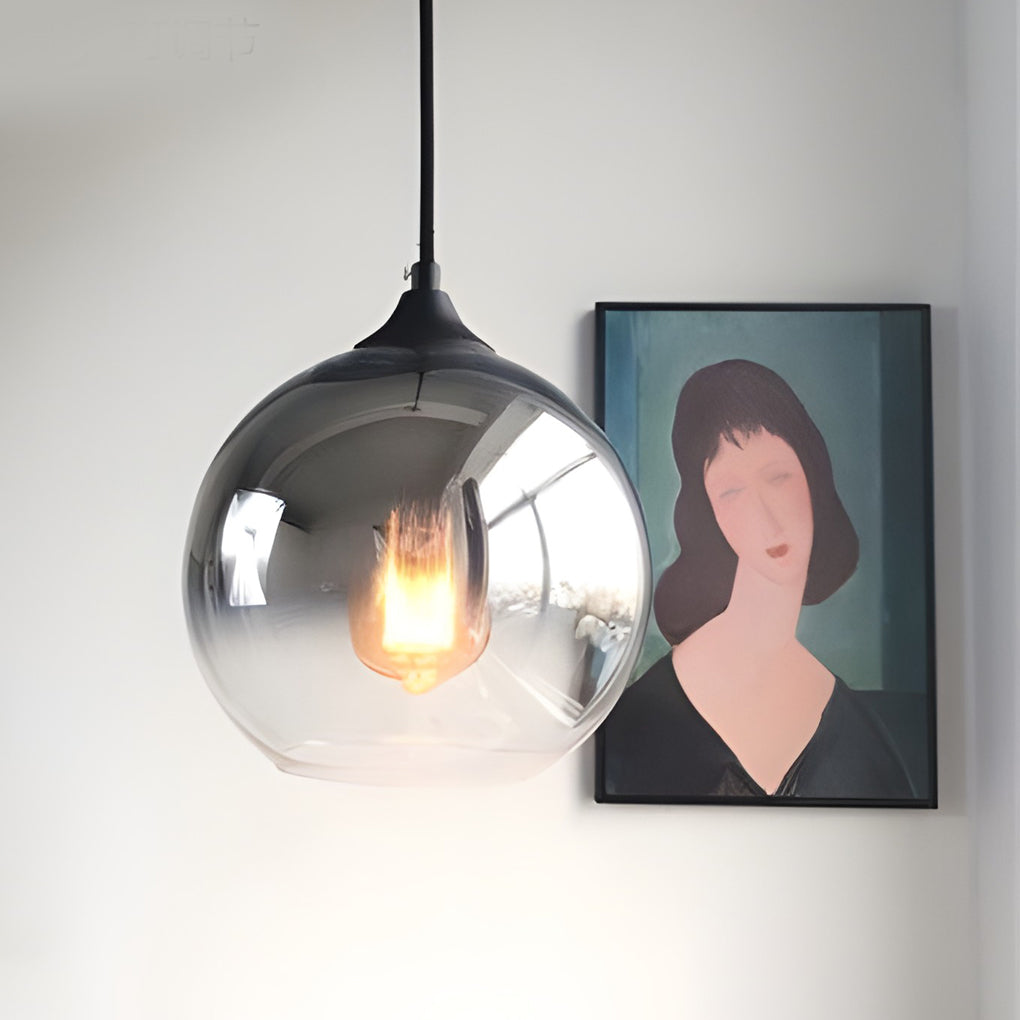 SphereGlow - Modern Glasklar Industrial LED- Handlamp för Kök och Matrum