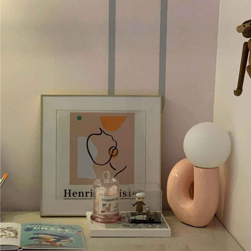 Carvallo - Modern glasbordslampa med varm belysning