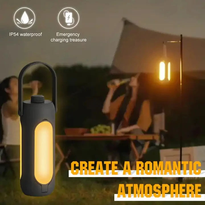 Bärbar uppladdningsbar campinglampa - 180 timmars batteritid &amp; SOS-funktion