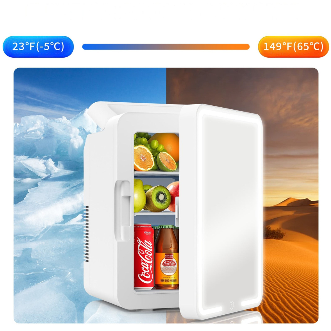 Mini Kylskåp Spegeldörr Portabel 12L Kylare