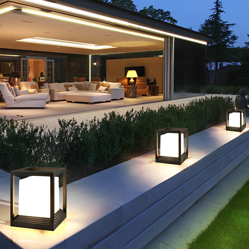 Utomhus solcells LED-ljuskälla svart aluminium