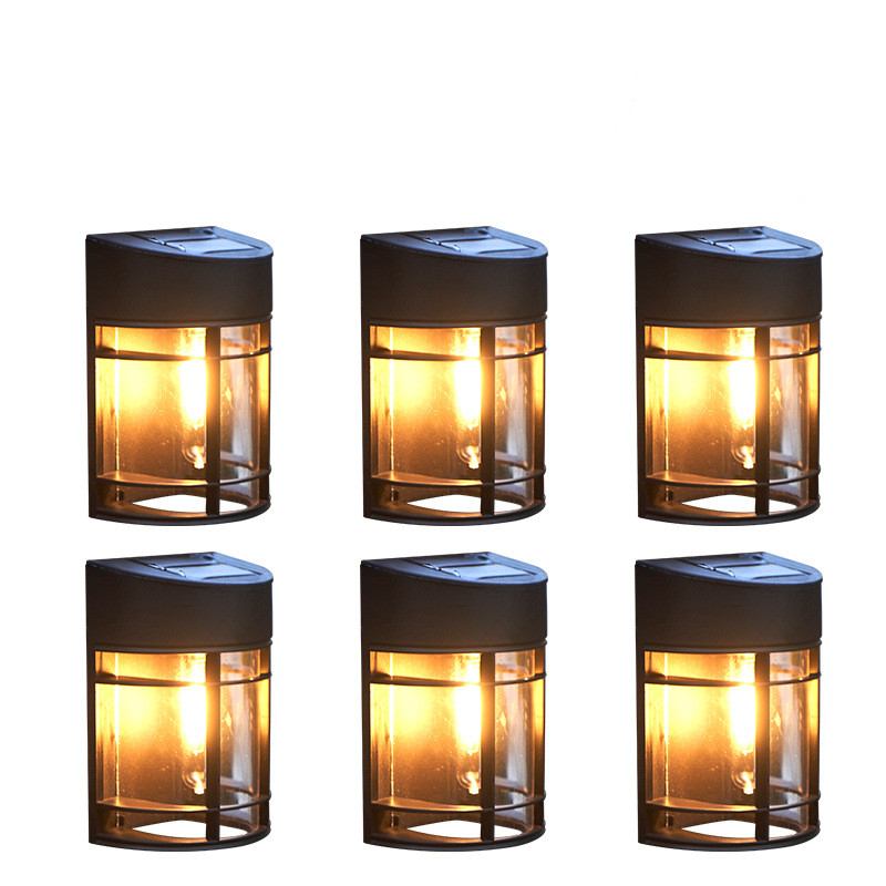 Utomhusvägglampa med glas och galler – LED trädgår belysning, väderbeständig för terrass & balkong