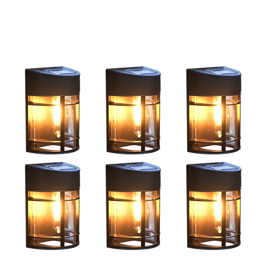 Utomhusvägglampa med glas och galler – LED trädgår belysning, väderbeständig för terrass & balkong