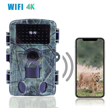 4K Ultra HD Jakt Trail Kamera med WIFI &amp; Live Nattvision Streaming