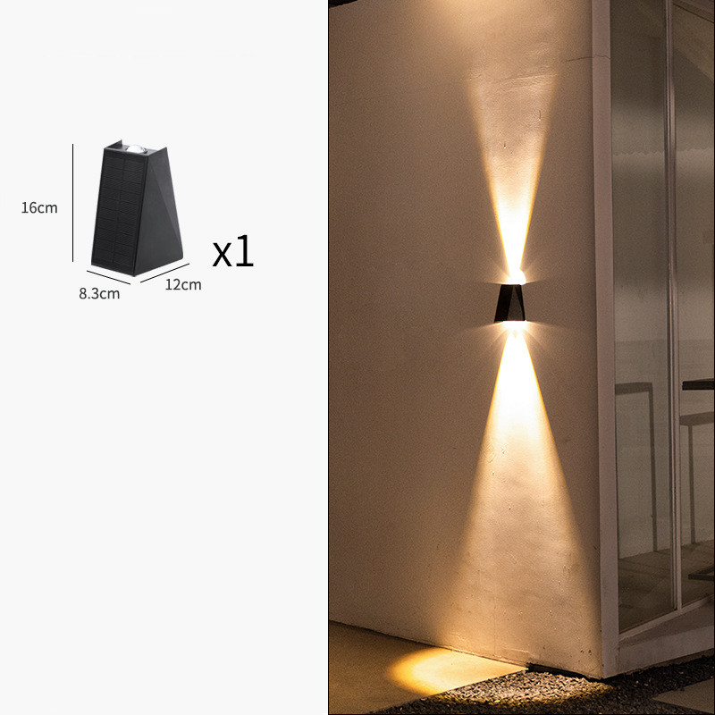 Modern LED utomhusvägglampa med Up &amp; Down ljus – Vattentät vägglampa för husfasad och entréområde