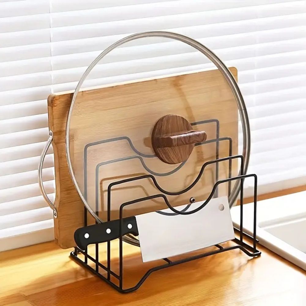 Praktisk Stapel Tallrik &amp; Lock Hållare