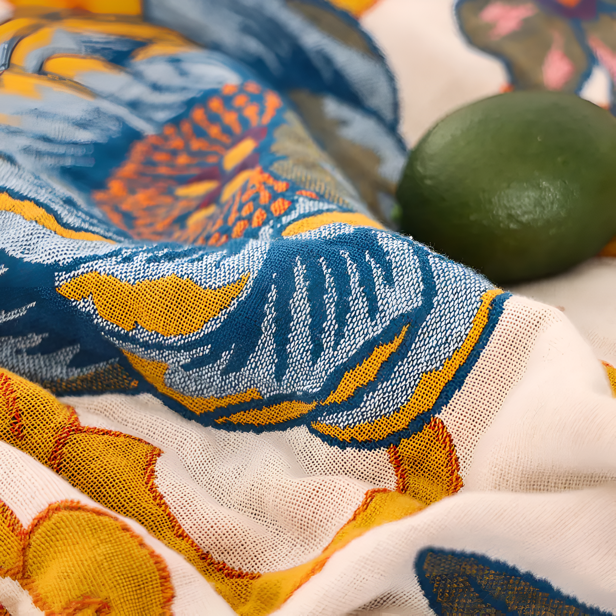 Mjuk Vändbar Blommig Filt