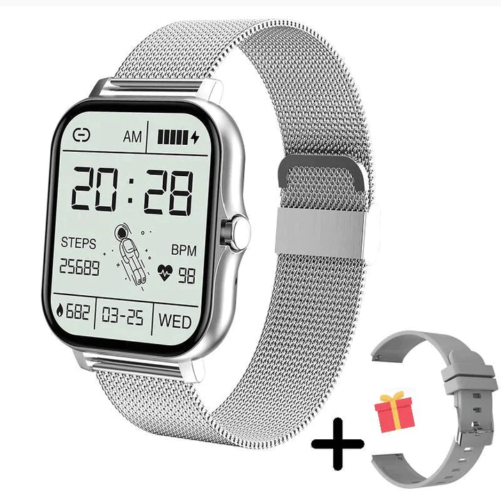 Digital Smart Watch för Män &amp; Kvinnor Med Bluetooth Samtal, Full Touch Skärm, Fitness &amp; Sport Tracker