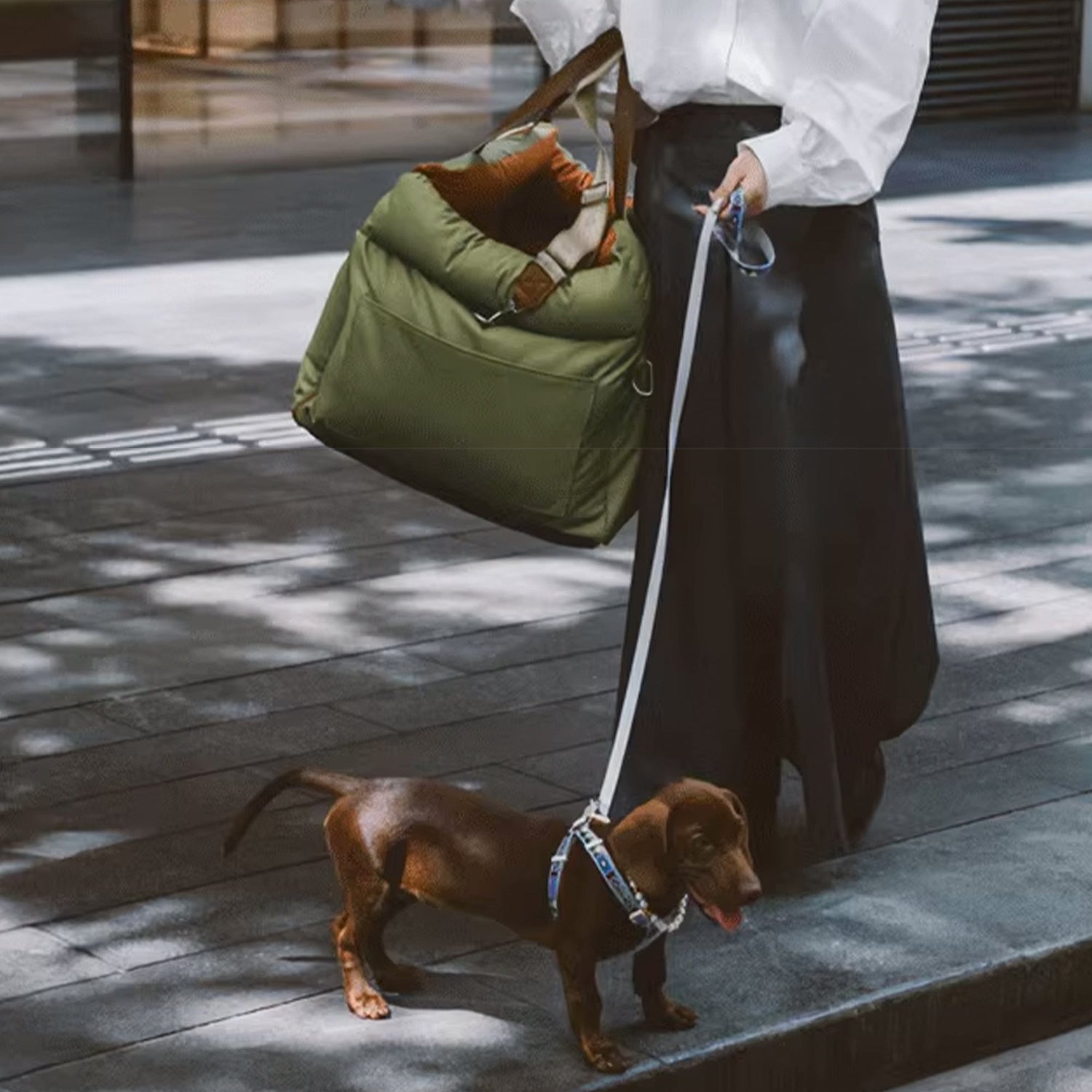 Faux läder hundbooster säng – Stilig, säker och bekväm