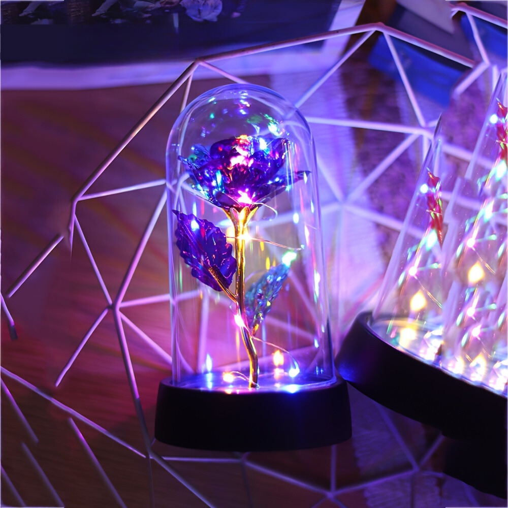 GoldenRose - Elegant Rosablomma Lampa för Gåvor och Dekoration