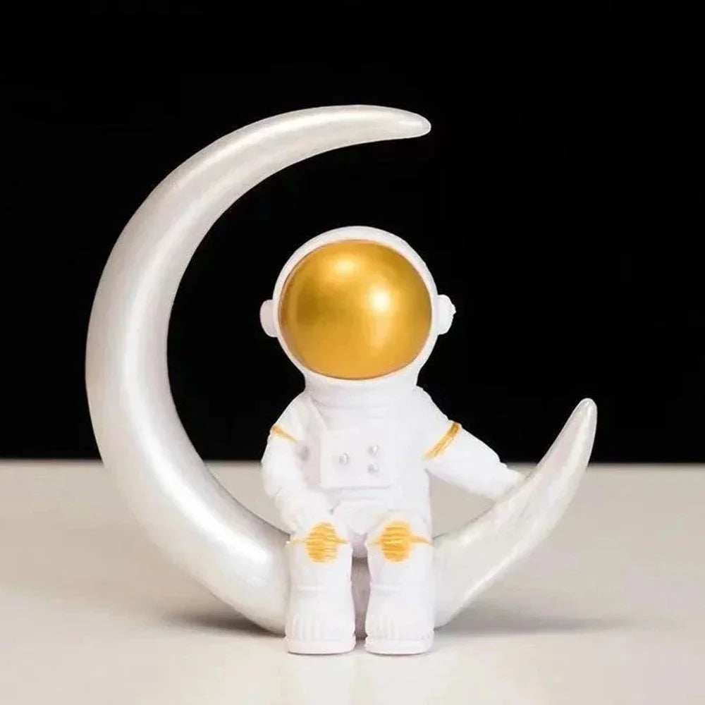 4 Bitars Astronaut Figur Staty Figur Utbildningsleksak Heminredning