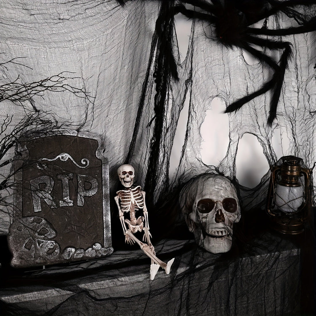 Halloween Tyg Svart Polyester Hängande Dekoration