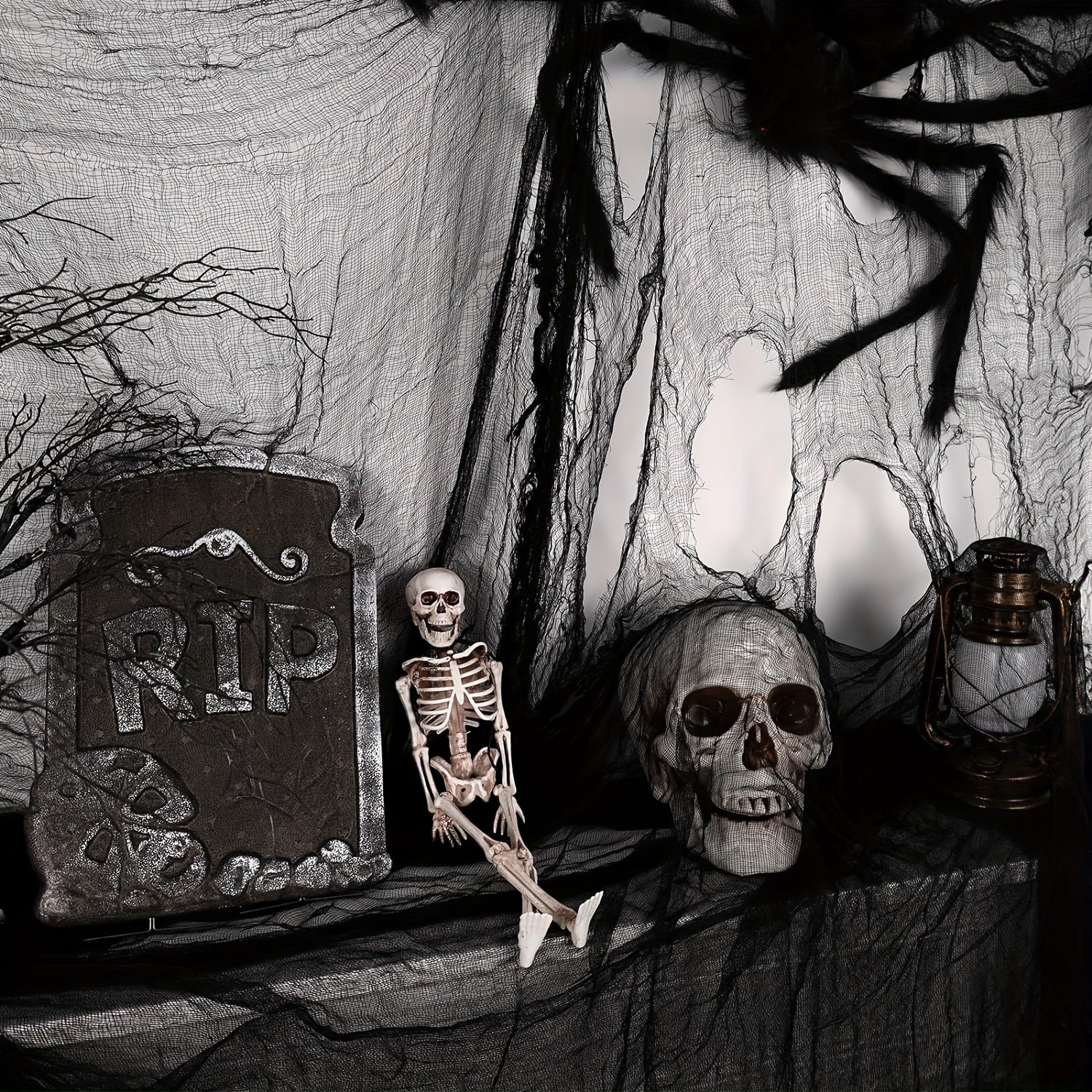 Halloween Tyg Svart Polyester Hängande Dekoration