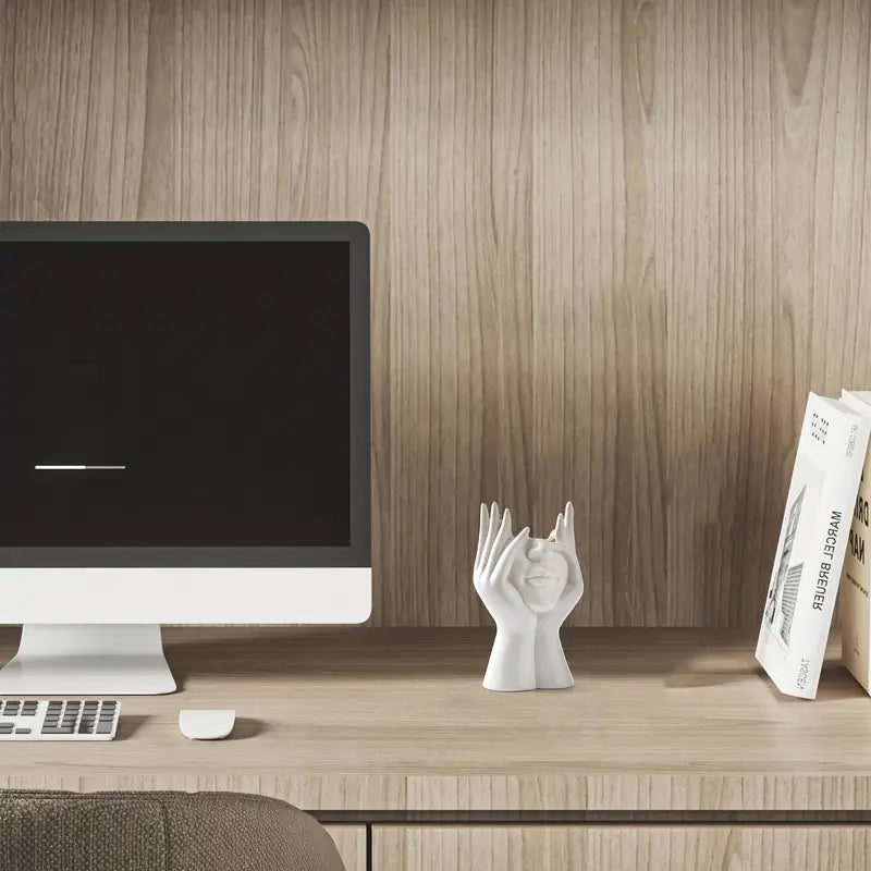 Enastående och modern krämfärgad vas