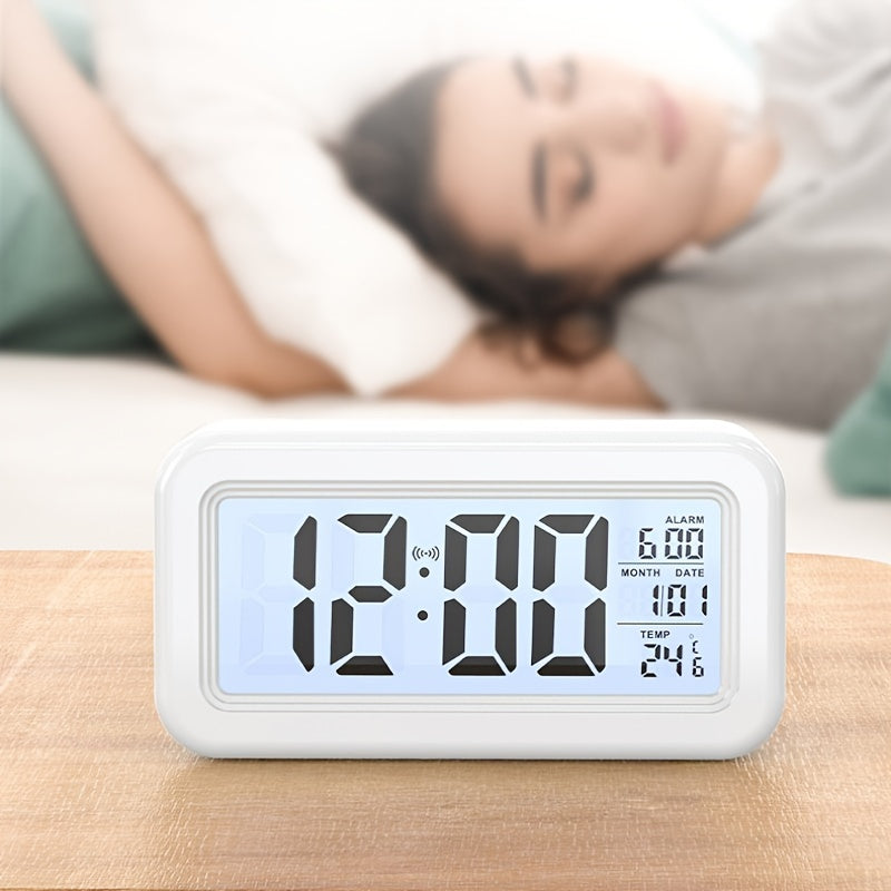 Digital väckarklocka med LCD-skärm - Datum- och temperaturvisning