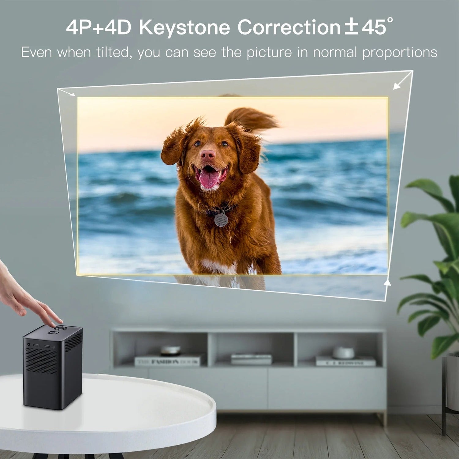 Android Wifi 4K Smart Bärbar Projektor